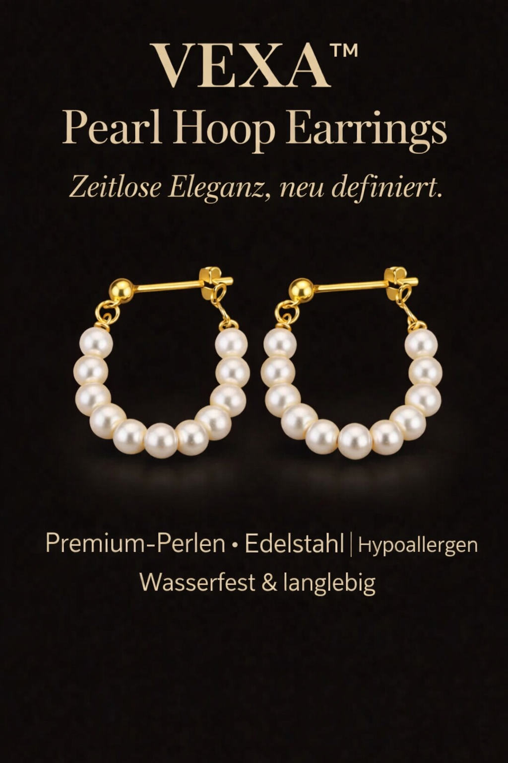 VEXA™ Pearl Hoop Earrings